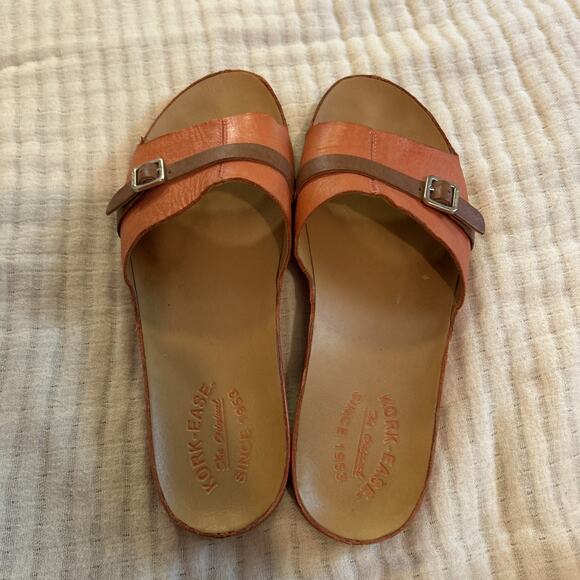 Kork Ease Downey Leather Slide Salmon Brown Buckle Size 9 Women’s - Picture 3 of 7
